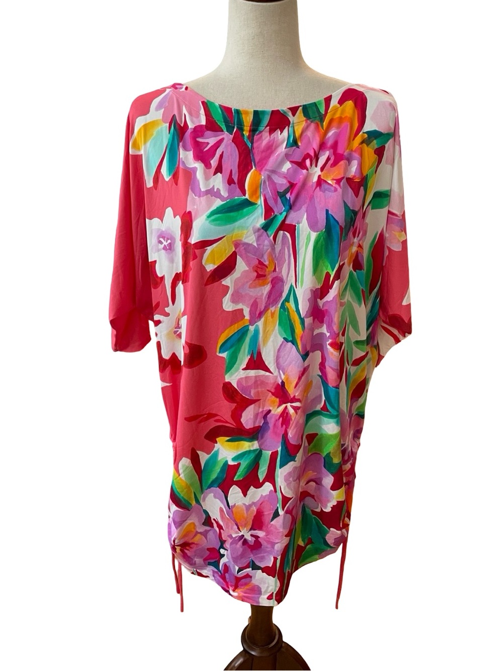 ROIDAL SWIM NINA BATWING FLORAL MINI DRESS